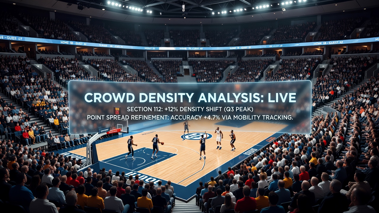 Analyse von Zuschauerdichte in einer Basketball-Arena mit Heatmap-Visualisierung
