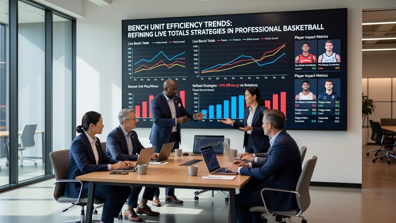 Live-Statistiken und Effizienzwerte von Bankeinheiten im Basketball