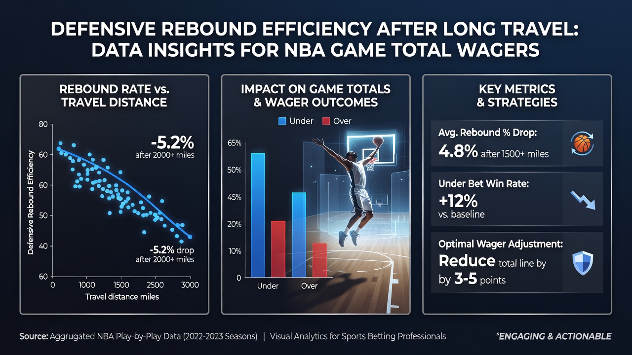 Analyse von NBA-Spielstatistiken zu Rebounds und Totals nach Reisen