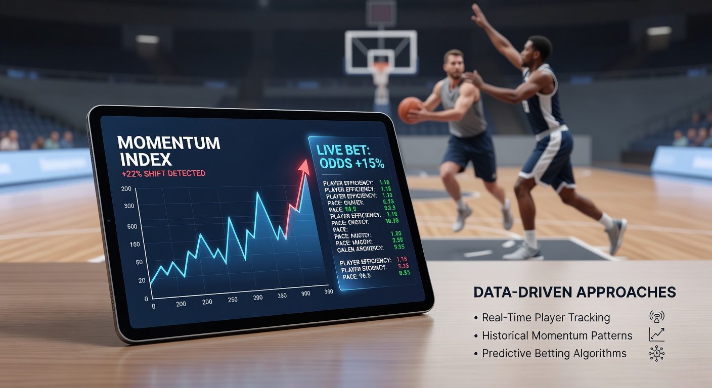 Grafik zeigt Momentum-Schwankungen in einem NBA-Spiel mit Linien für Punkte pro Besitz und Turnover-Raten