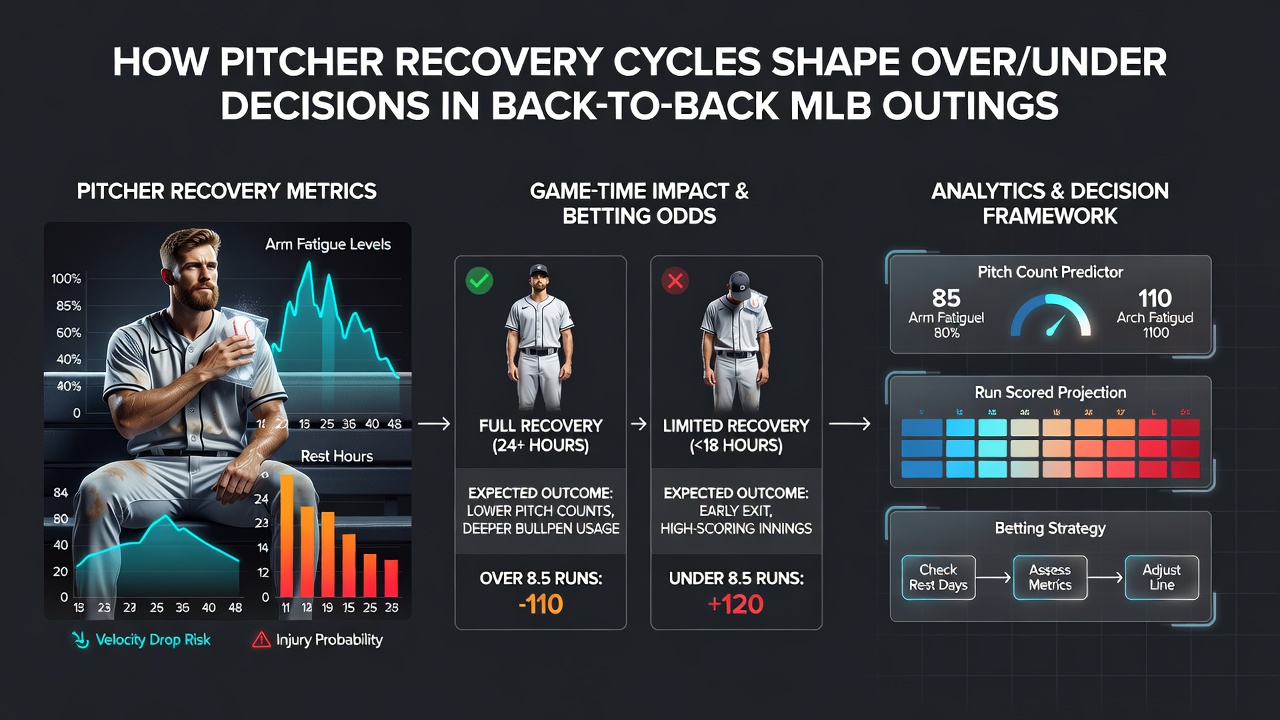 Vergleichsdiagramme zu Run-Totals nach unterschiedlichen Ruhephasen in MLB-Spielen