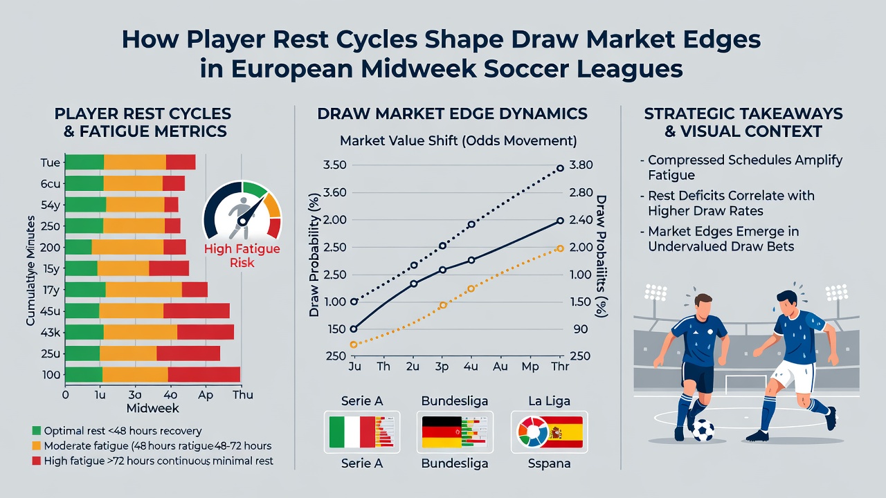 Detaillierte Grafik zu Ruhezyklen und Unentschieden-Statistiken im Fußball
