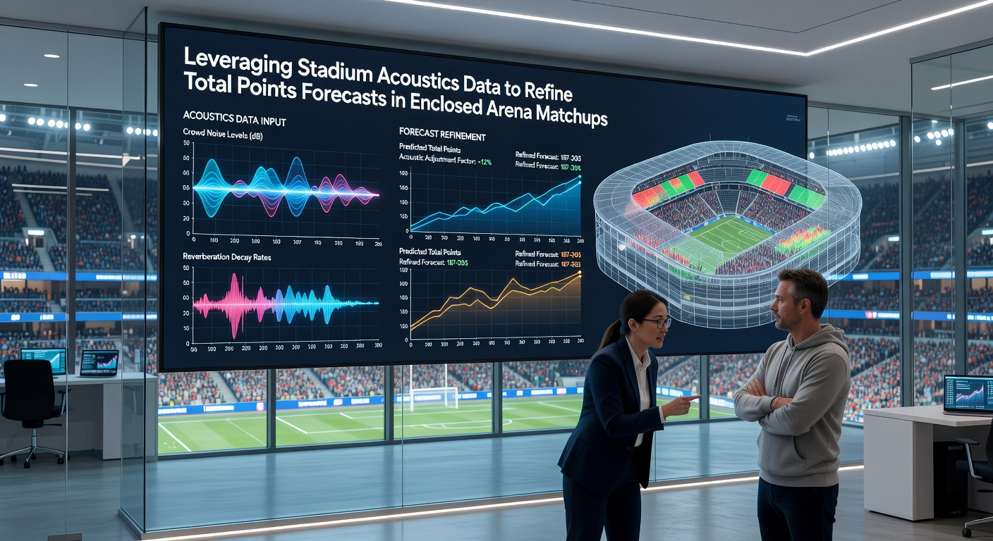 Datenvisualisierung zeigt Korrelation zwischen Schallpegel und Punkteverlauf in einer Eishockey-Arena