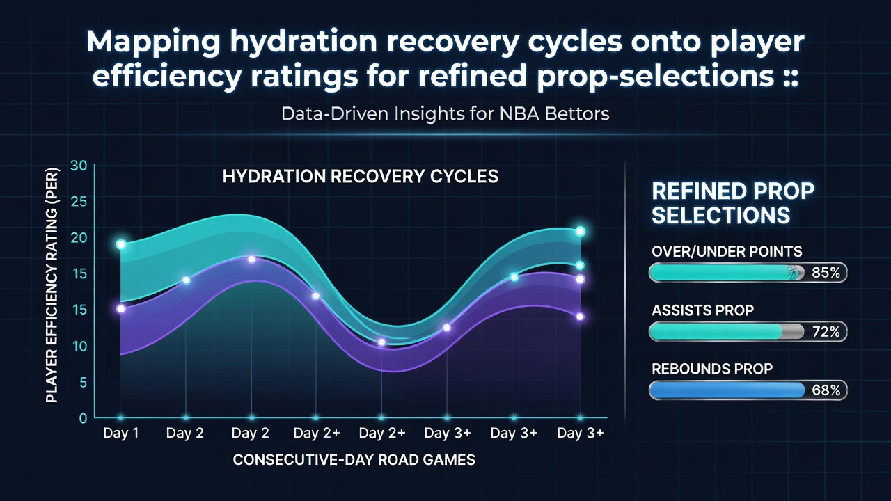 Darstellung von Hydratationsdaten und Effizienzmetriken in NBA-Kontexten
