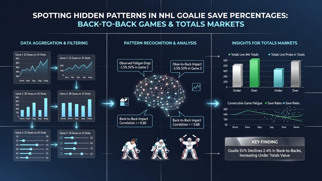Vergleich von Save-Prozenten in aufeinanderfolgenden NHL-Spielen