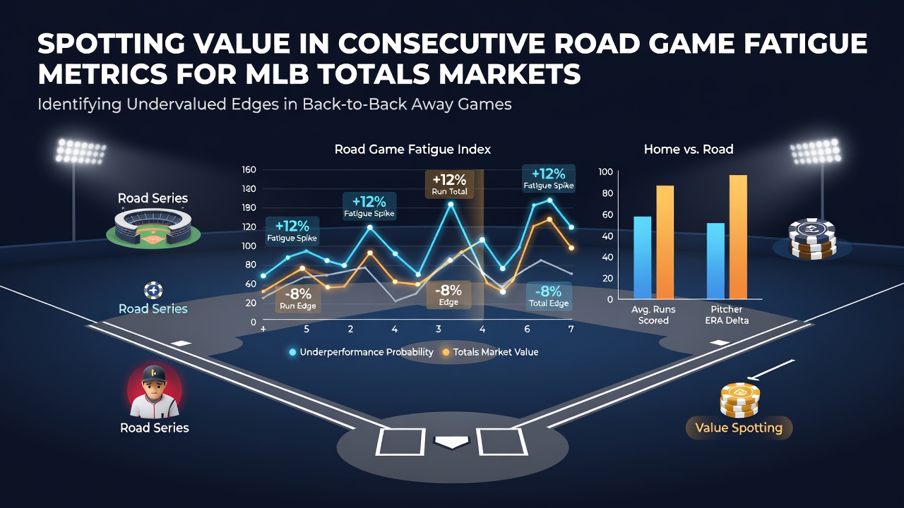 Grafik zu Reiseermüdung bei MLB-Teams und Auswirkungen auf Spielergebnisse