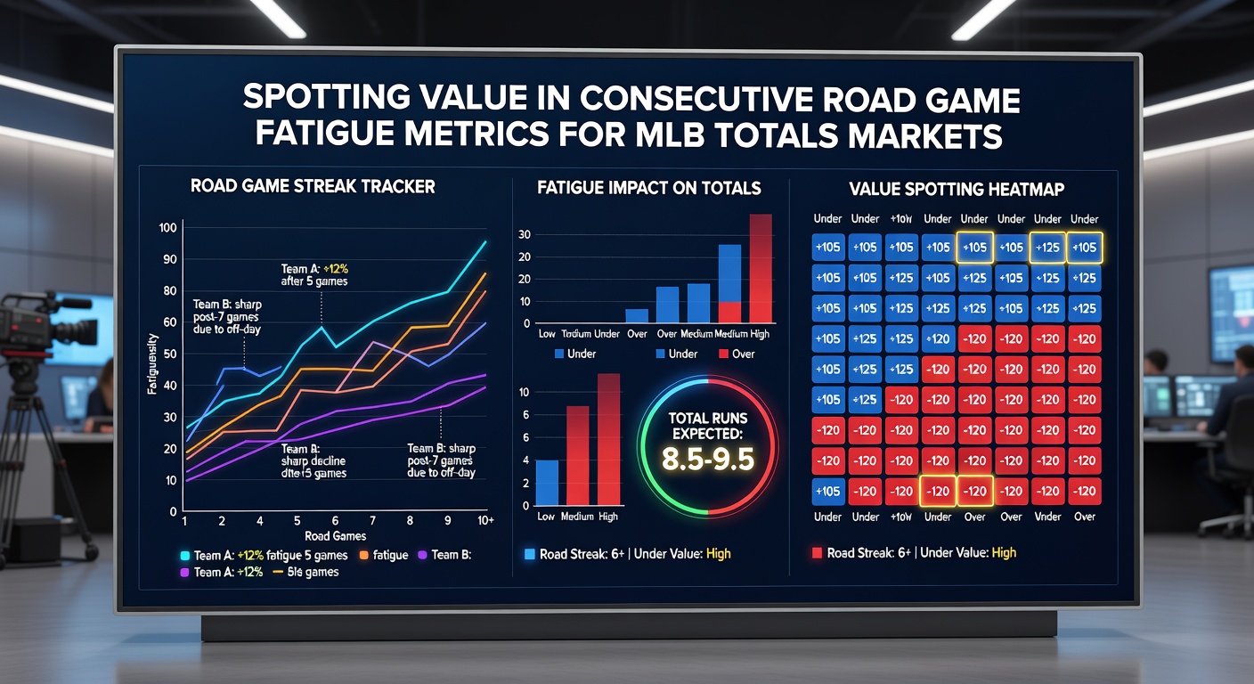 Analyse-Diagramm zu Run-Werten nach Road-Game-Streaks in der MLB